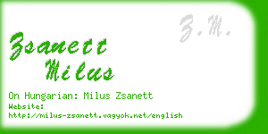 zsanett milus business card